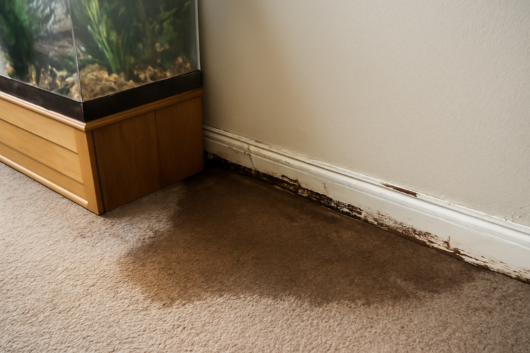 Aquarium Leak Water Removal