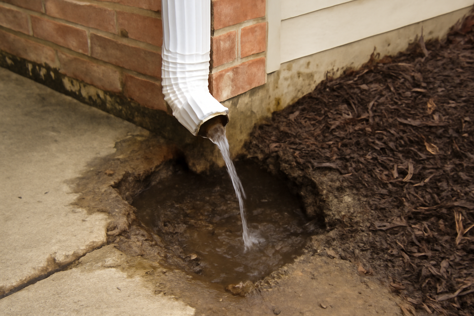 Downspout Failure Water Removal in The Colony, TX