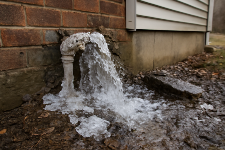 Frozen Pipe Water Removal